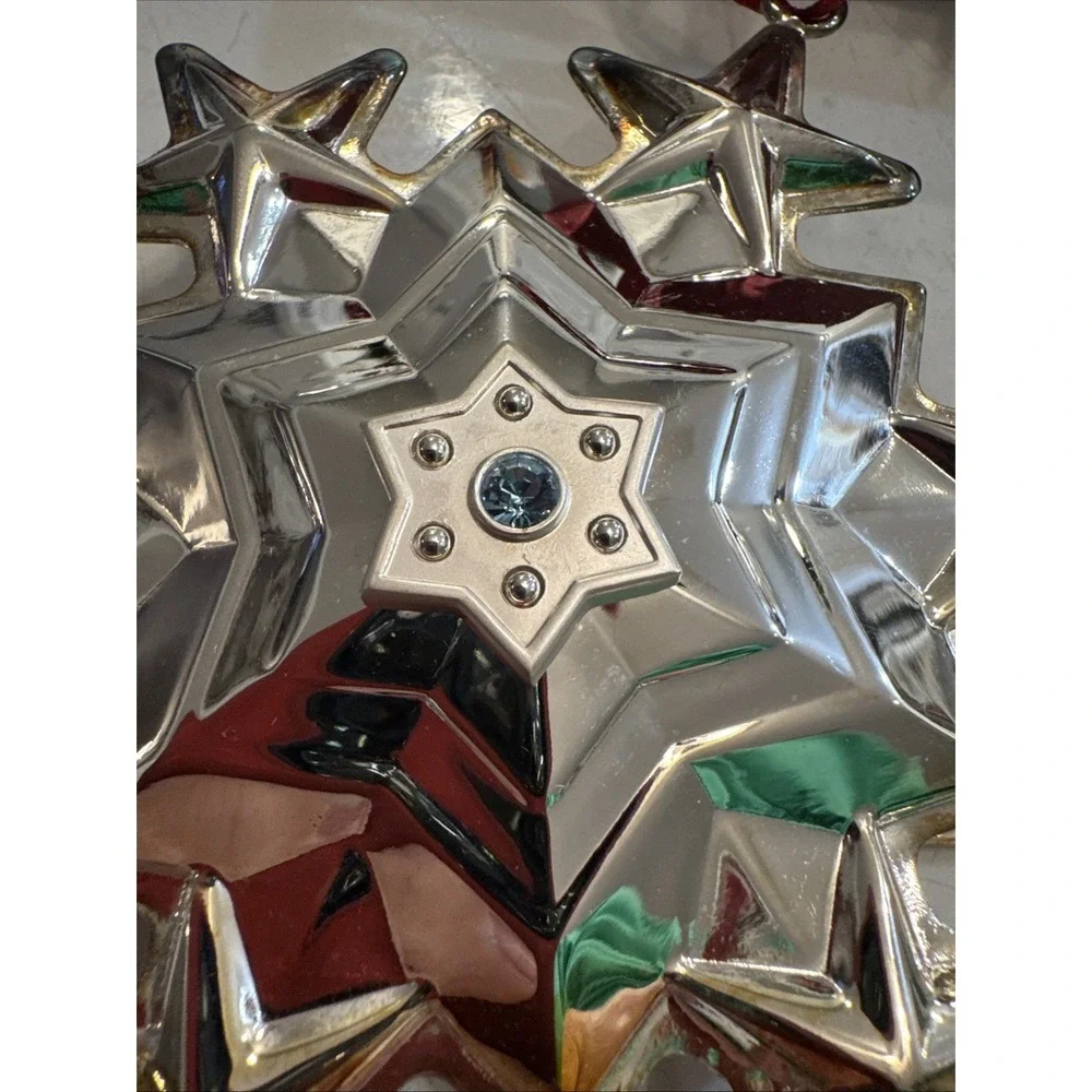 Gorham‎ Annual 2000 Wishing Star Silver Plated Ornament Dec Birth Stone 5